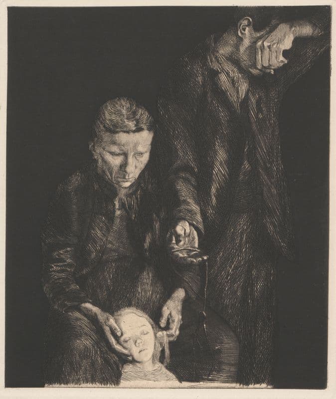 Zertretene. Arme Familie as a canvas print