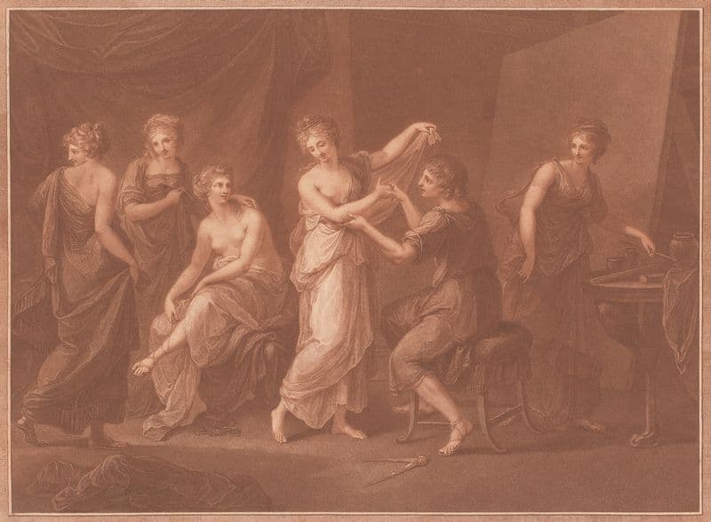 Zeuxis Composing the Picture of Juno as a canvas print