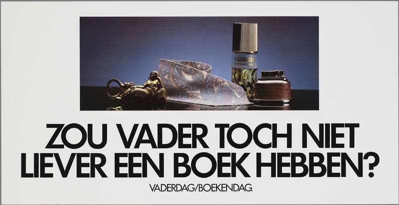 Zou vader toch niet liever een boek hebben; Vaderdag ; Boekendag as a canvas print