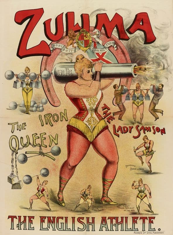 Zulima The Iron Queen The Lady Samson The English Athlete as a canvas print
