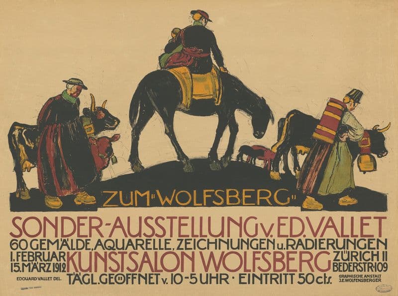Zum ‘Wolfsberg’. Sonder-Ausstellung Ed. Vallet as a canvas print