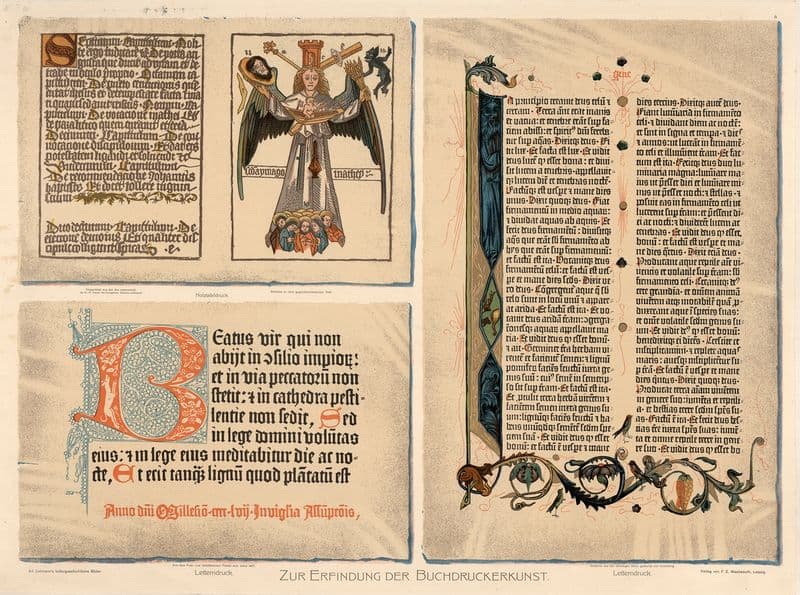 Zur Erfindung der Buchdruckerkunst as a canvas print