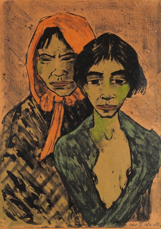 Zwei Zigeunerinnen (Zigeunermutter mit Tochter) as a canvas print