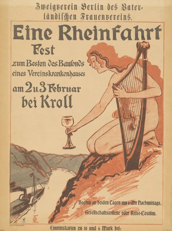 Zweigverein Berlin des vaterländischen Frauenvereins. Eine Rheinfahrt as a canvas print