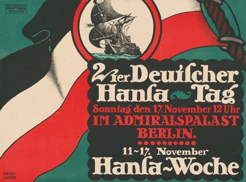 Zweiter Deutscher Hansa-Tag. Admiralspalast Berlin. Hansa-Woche as a canvas print