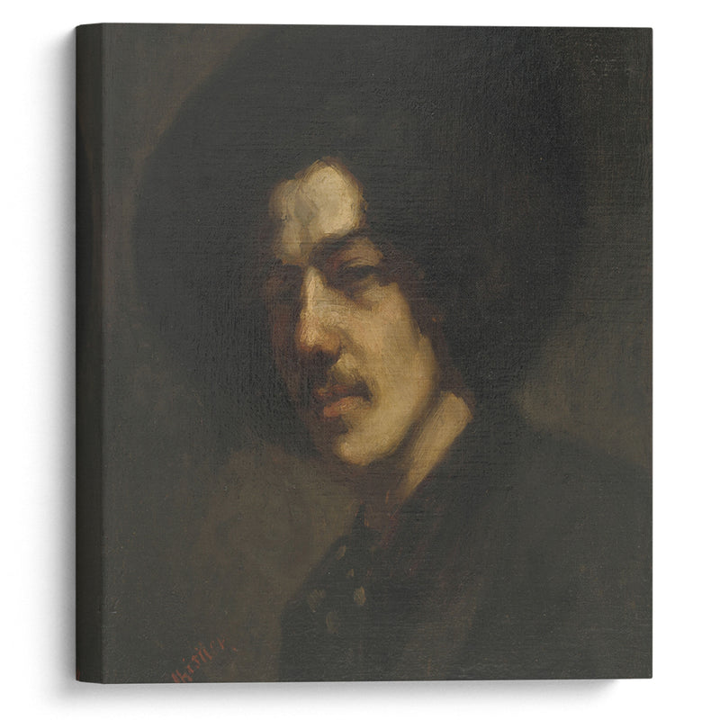 Portrait of Whistler with a Hat (1857-1859) - James Abbott McNeill Whistler - Canvas Print