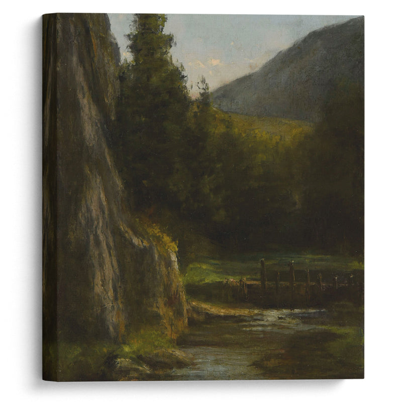 Rochers, sapins, ruisseau - Gustave Courbet - Canvas Print