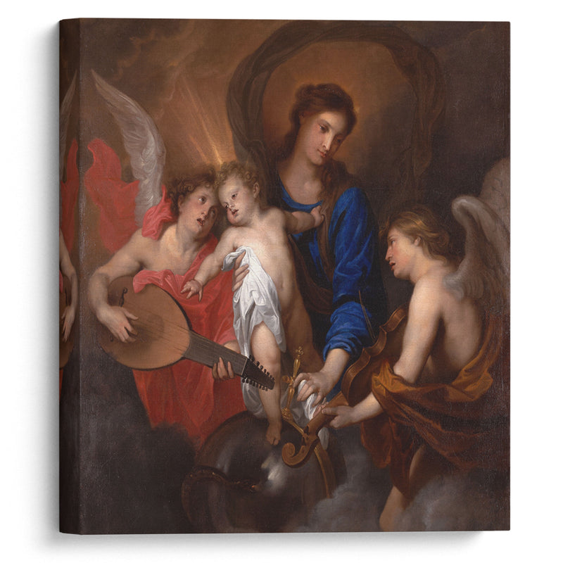 Virgin and Child with Music-Making Angels (ca. 1630) - Anthony van Dyck - Canvas Print