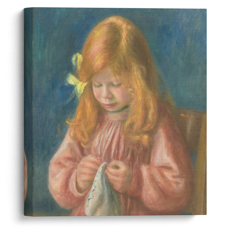 Jean Renoir Sewing (1899-1900) - Pierre-Auguste Renoir - Canvas Print