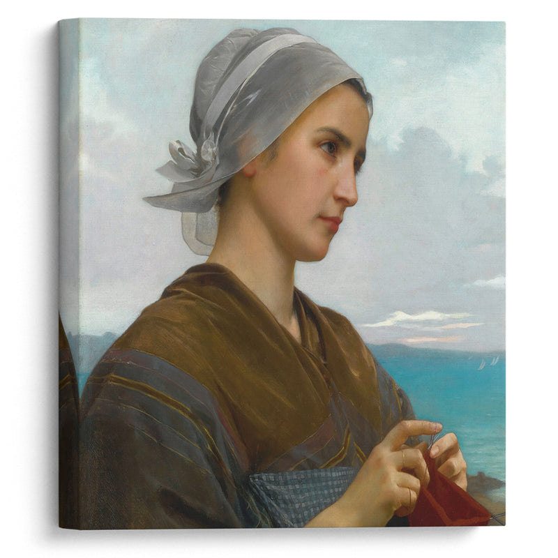 Tricoteuse Bretonne (1871) - William Bouguereau - Canvas Print