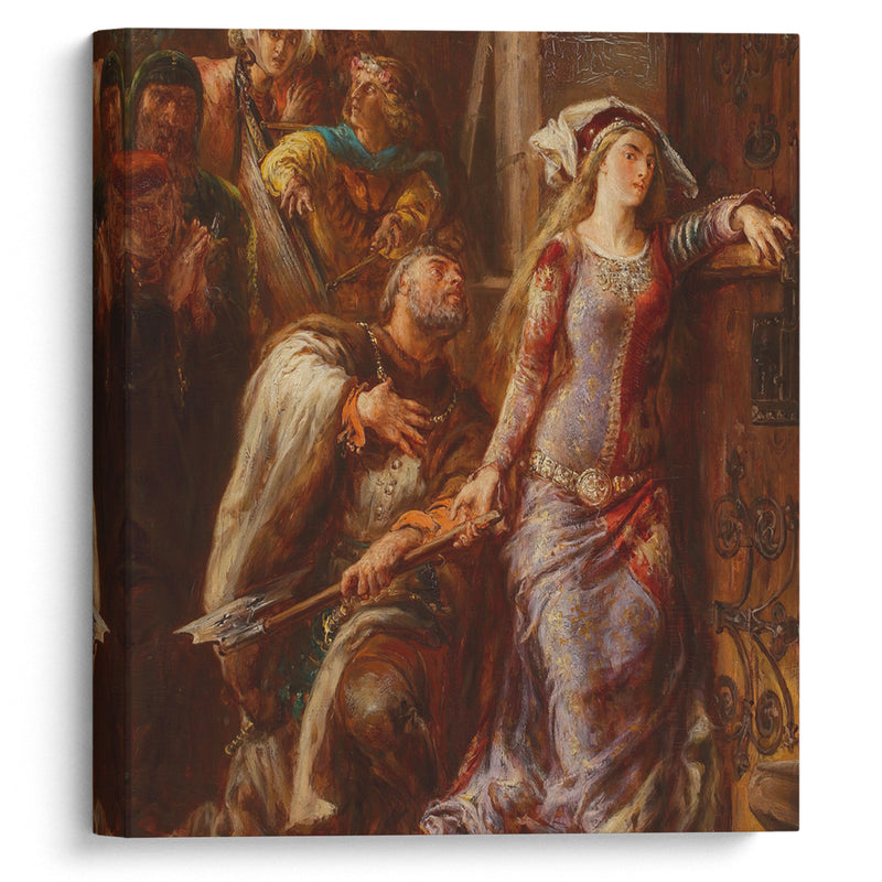 Queen Jadwiga and Dymitr of Goraj (1882) - Jan Matejko - Canvas Print