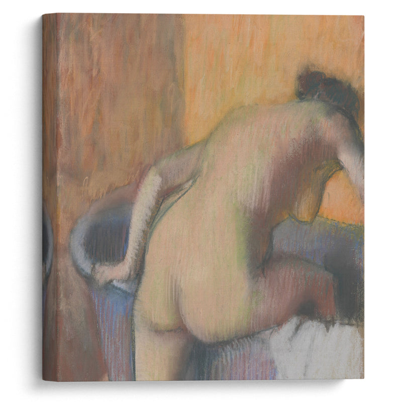 Bather Stepping into a Tub (ca. 1890) - Edgar Degas - Canvas Print