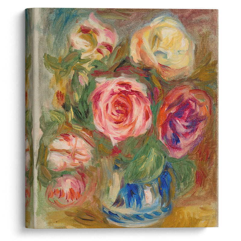 Vase de roses (1913-1915) - Pierre-Auguste Renoir - Canvas Print