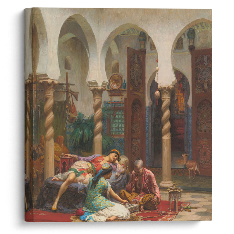Idle Moments (1875) - Frederick Arthur Bridgman - Canvas Print