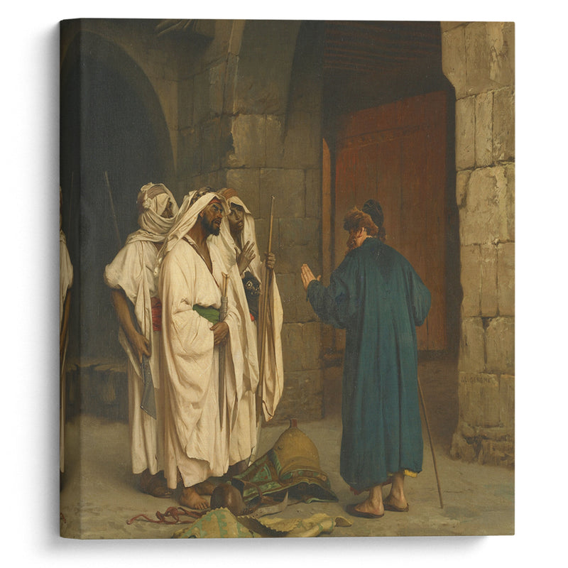 Old Jew with three Arabs - Jean-Léon Gérôme - Canvas Print