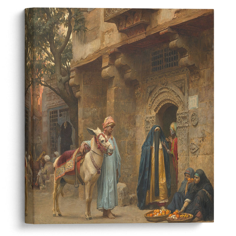 A Cairo Street (1878) - Frederick Arthur Bridgman - Canvas Print