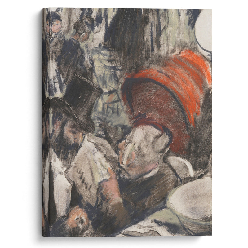 Ludovic Halévy trouve Madame Cardinal dans les loges (1880-1883) - Edgar Degas - Canvas Print