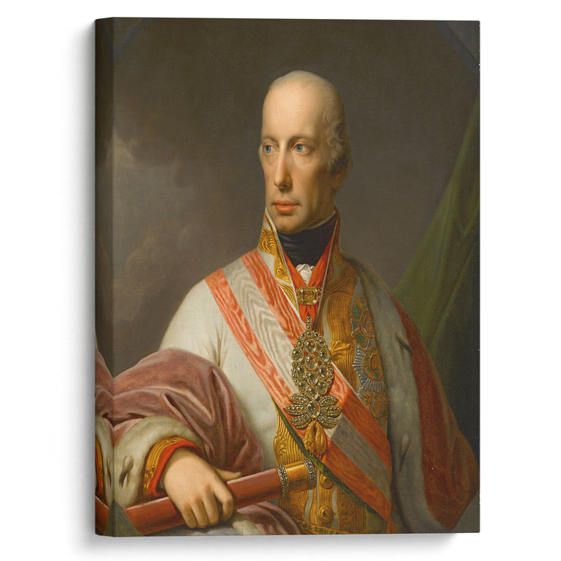 A portrait of Emperor Francis I (II) of Austria - Johann Baptist von Lampi the Elder - Canvas Print