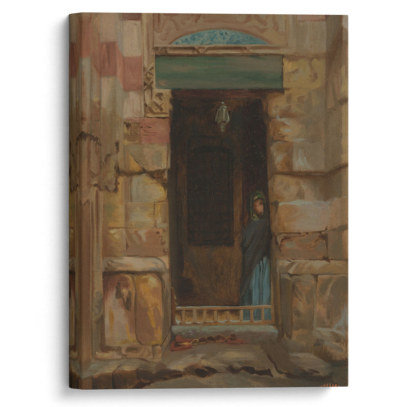Arab Woman in a Doorway (1870) - Jean-Léon Gérôme - Canvas Print