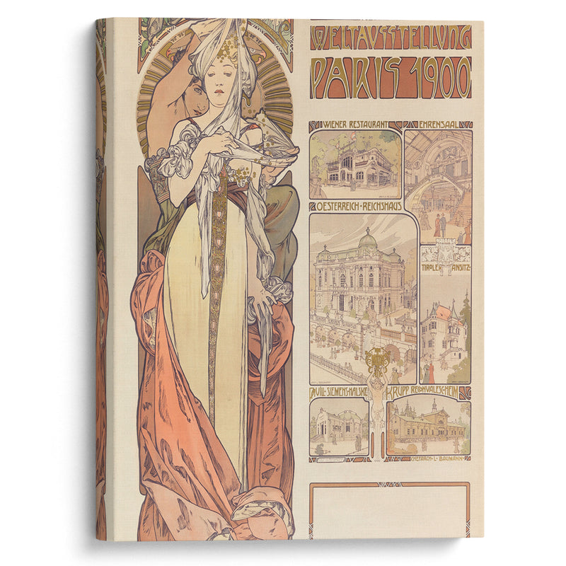 Österreich auf der Weltausstellung Paris 1900 (1899) - Alphonse Mucha - Canvas Print