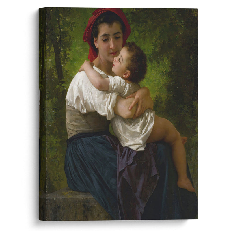 Le Petit Câlin (1878) - William Bouguereau - Canvas Print