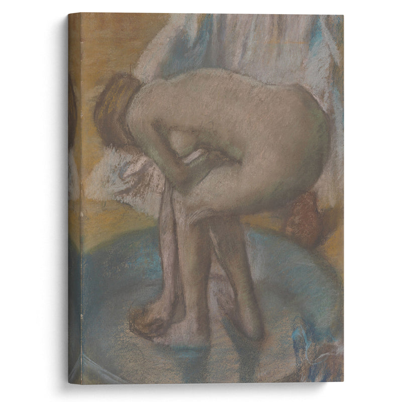 Woman Bathing in a Shallow Tub (1885) - Edgar Degas - Canvas Print