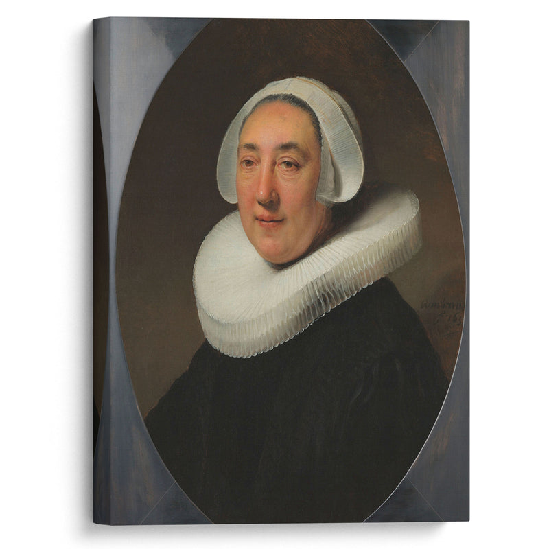 Portrait of Haesje Jacobsdr van Cleyburg (c. 1634) - Rembrandt van Rijn - Canvas Print