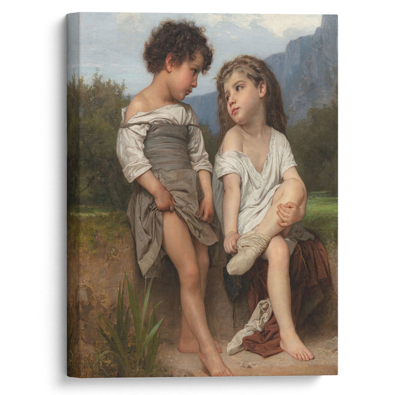 Au bord du ruisseau - William Bouguereau - Canvas Print