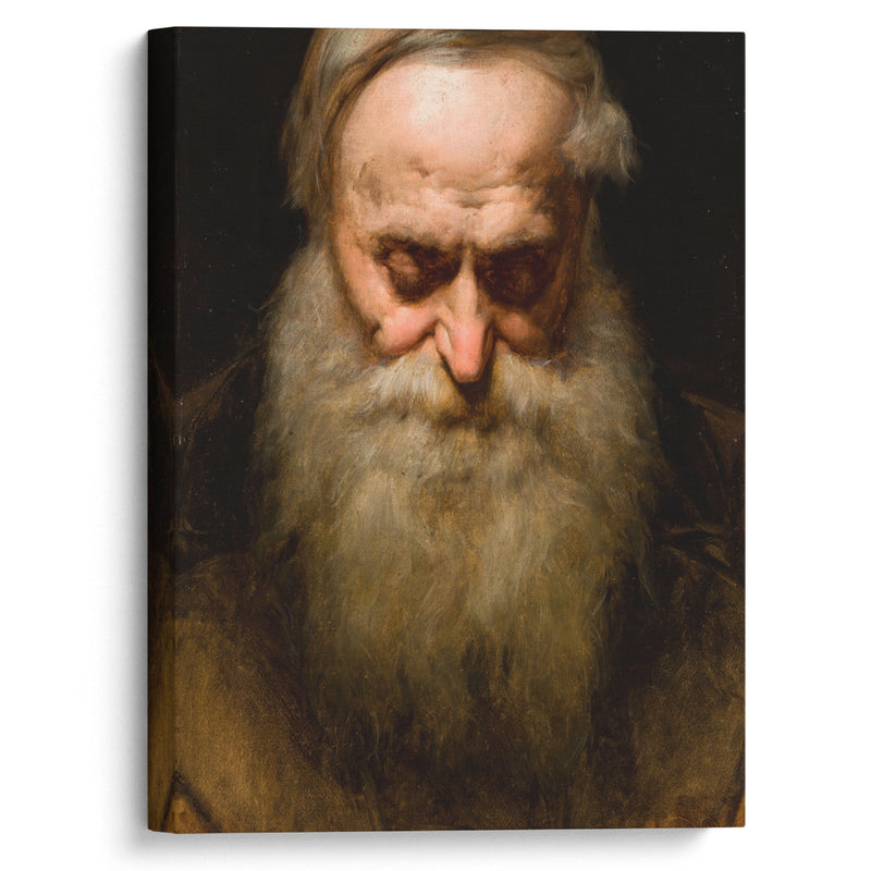 Head of an Old Man with a Grey Beard (1858) - Jan Matejko - Canvas Print