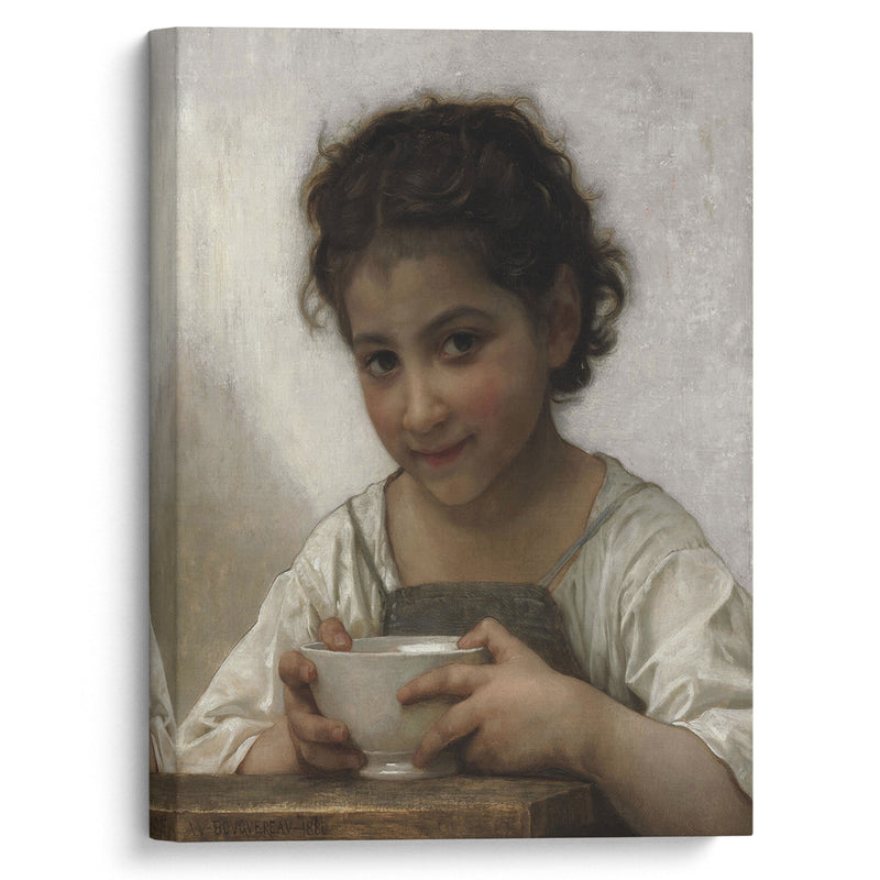 La soupe au lait (1880) - William Bouguereau - Canvas Print