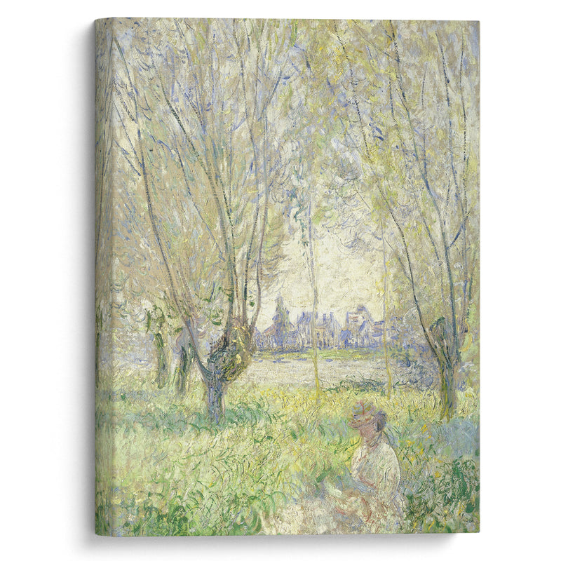 Woman Seated under the Willows (1880) - Claude Monet - Canvas Print