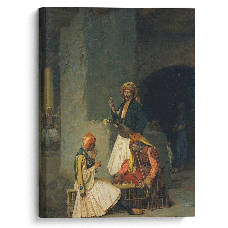 The Draught Players (1859) - Jean-Léon Gérôme - Canvas Print