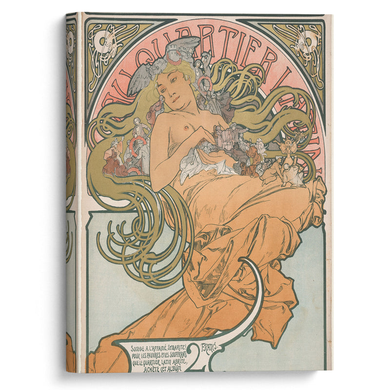 Au Quartier Latin (1897) - Alphonse Mucha - Canvas Print