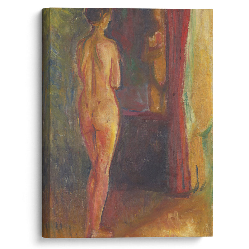 Nude in Front of the Mirror (1902) - Edvard Munch - Canvas Print