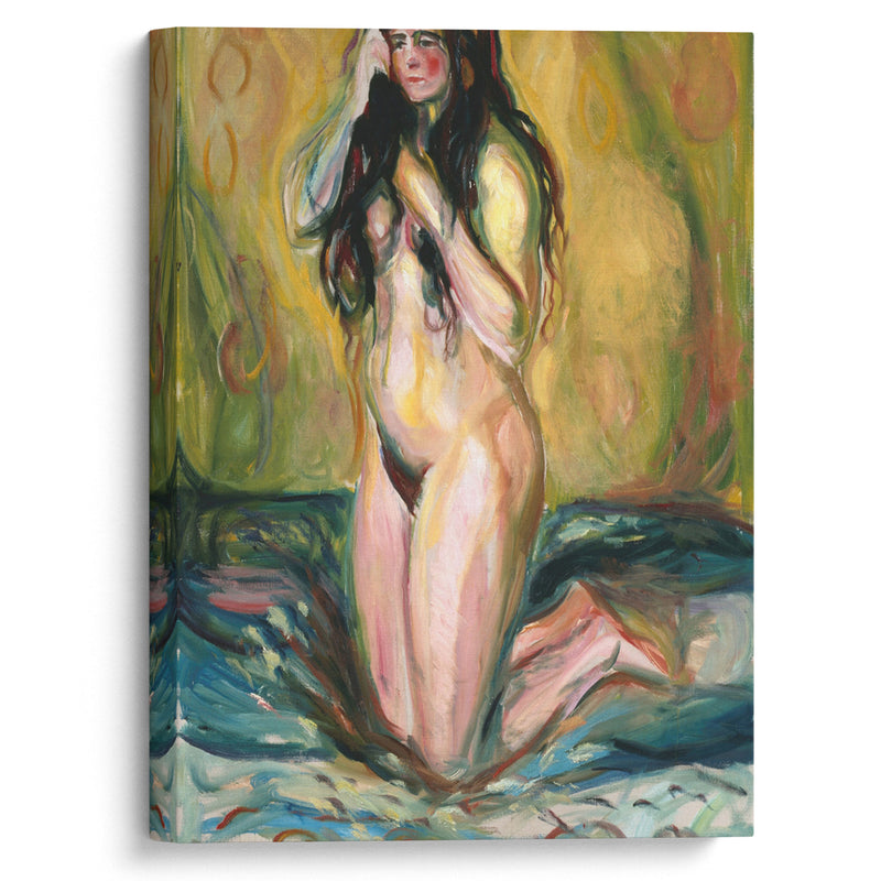 Kneeling Nude (1910s) - Edvard Munch - Canvas Print