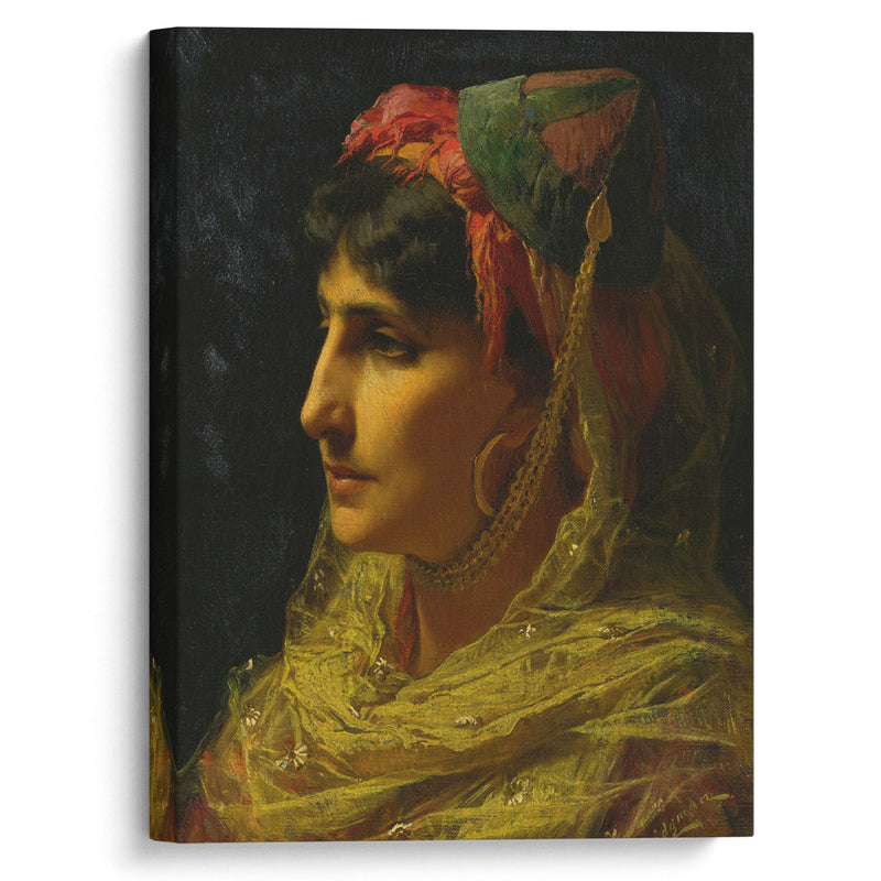 Portrait Of A Woman - Frederick Arthur Bridgman - Canvas Print