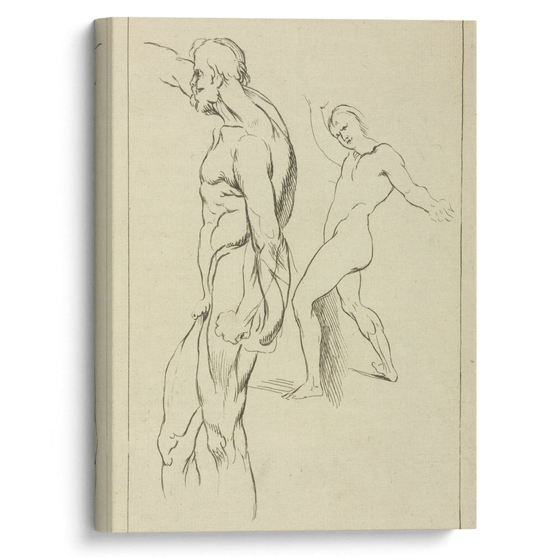 Two figures extending right arms - Peter Paul Rubens - Canvas Print