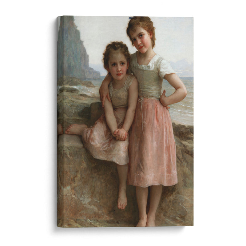 Sisters on the Shore (1896) - William Bouguereau - Canvas Print