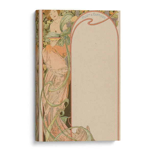 Menu Card (circa 1900) - Alphonse Mucha - Canvas Print