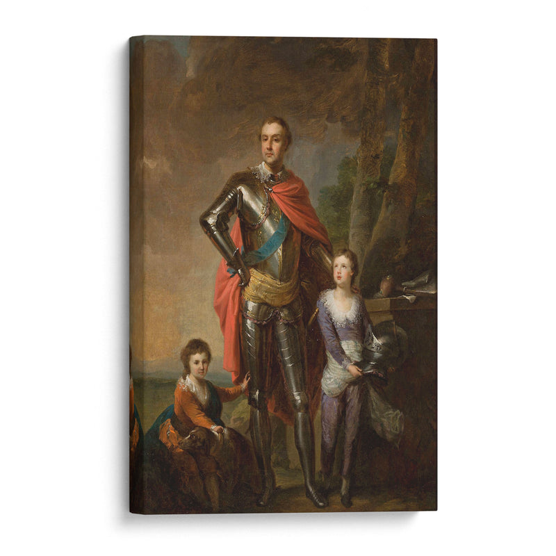 Franciszek Ksawery Branicki with his sons, Aleksander and Władysław (circa 1790) - Johann Baptist von Lampi the Elder - Canvas Print