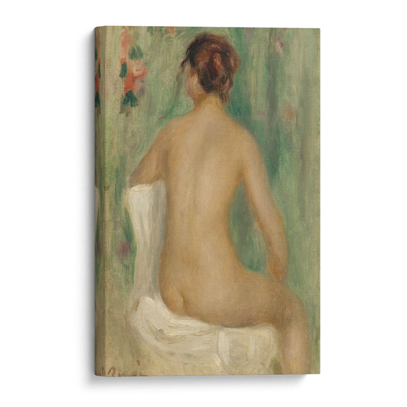 Nu Assis, De Dos (circa 1895) - Pierre-Auguste Renoir - Canvas Print