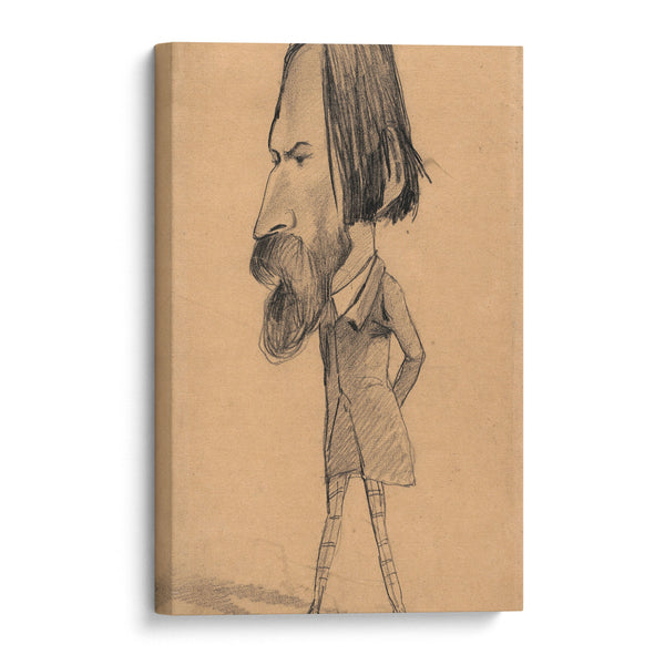 Caricature of Auguste Vacquerie (c. 1859) - Claude Monet - Canvas Print