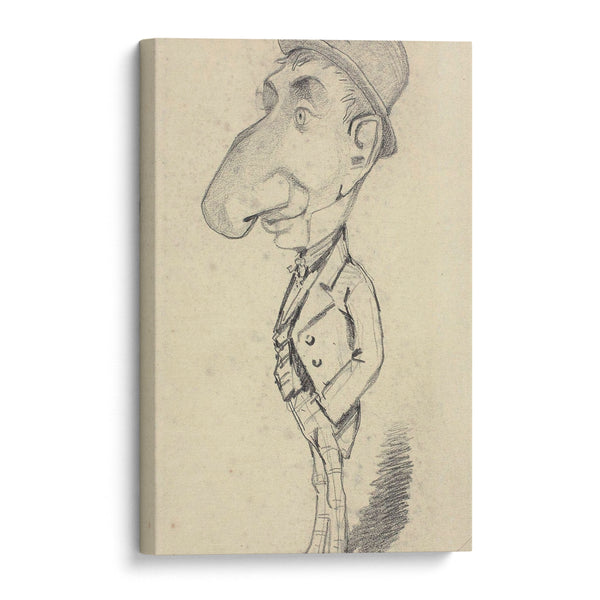 Caricature of a Man with a Large Nose (1855) - Claude Monet - Canvas Print