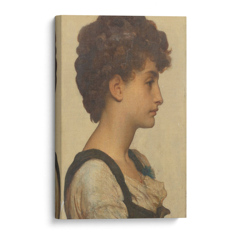 Head of a Girl - Frederic Leighton - Canvas Print