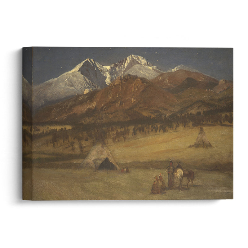 Indian Encampment – Evening (between 1876 and 1877) - Albert Bierstadt - Canvas Print