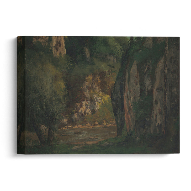 The Hidden Brook (ca. 1873–77) - Gustave Courbet - Canvas Print