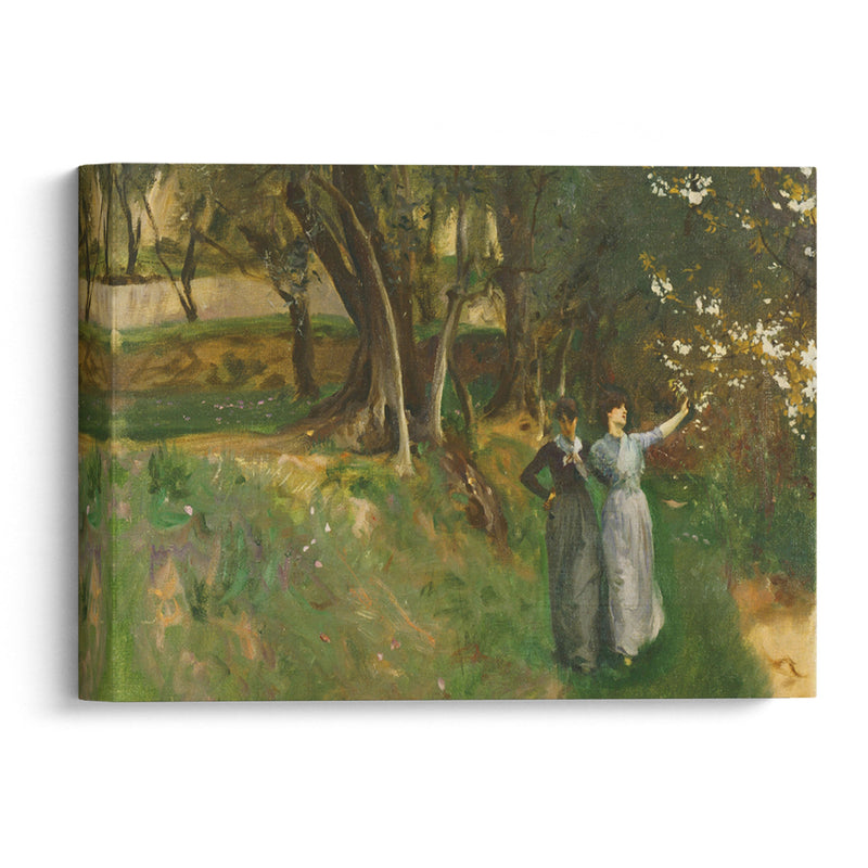 Landscape with Women in Foreground (c. 1883) - John Singer Sargent - Canvas Print