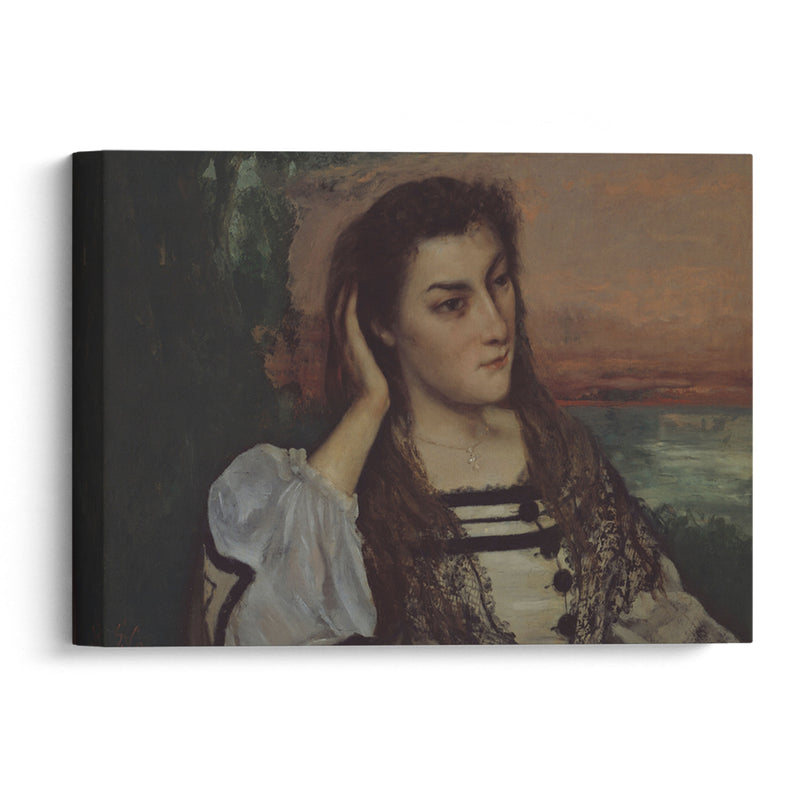 Reverie (Portrait of Gabrielle Borreau) (1862) - Gustave Courbet - Canvas Print