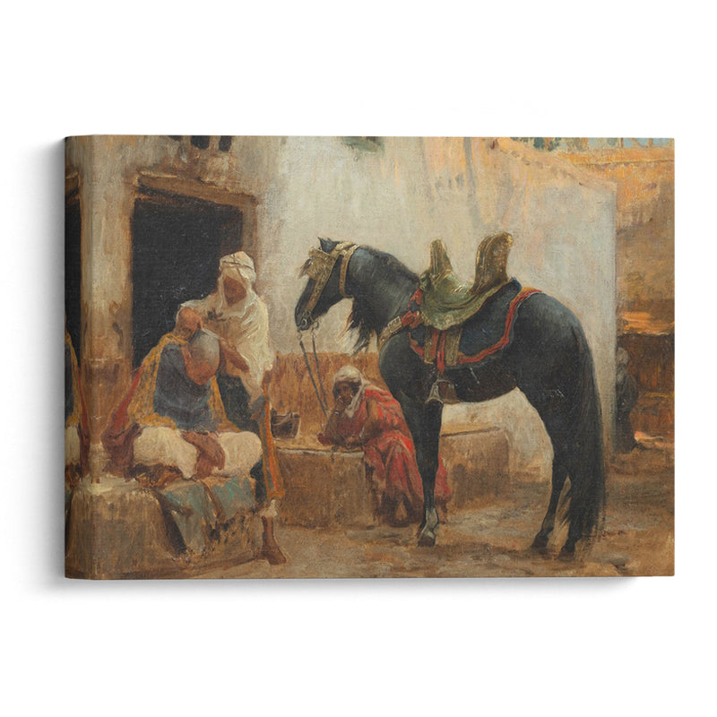 Barber of Biskra (1879) - Frederick Arthur Bridgman - Canvas Print