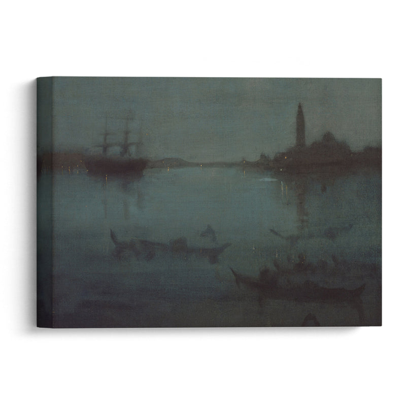 Nocturne in Blue and Silver- The Lagoon, Venice (between 1879 and 1880) - James Abbott McNeill Whistler - Canvas Print